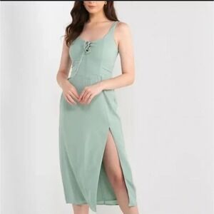 EUC Abercrombie & Fitch Corset Lace-Up Midi Dress XS